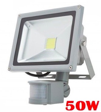 Foco Led 50w Con Sensor Movimiento Exterior 3000 Lumenes