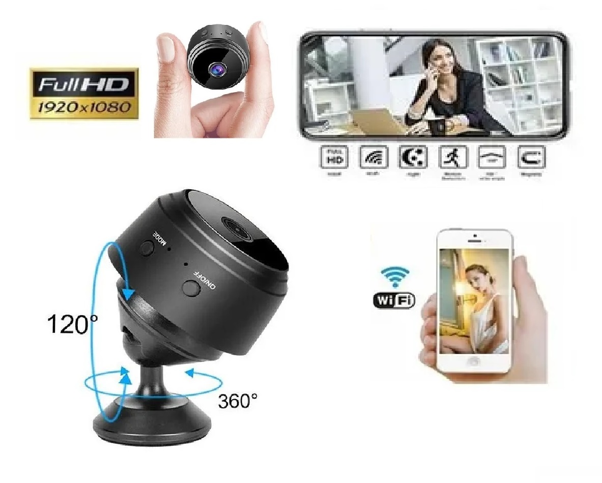 Mini Cámara Espia Wifi Ip Hd Inalámbrica