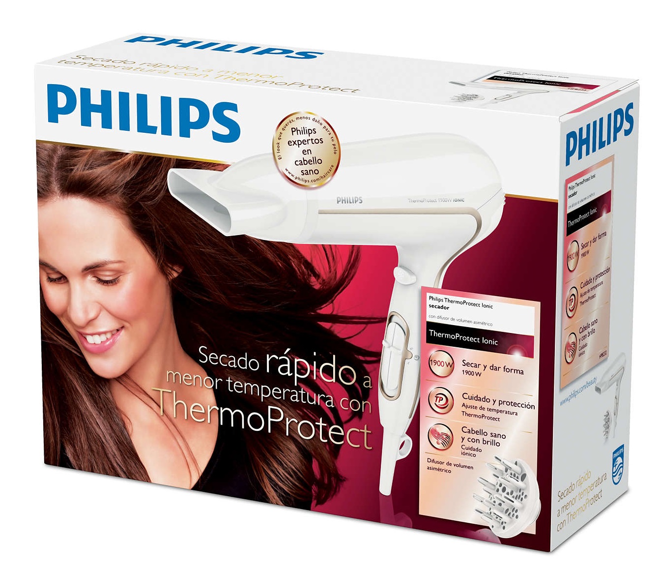 Secador De Pelo Cabello Thermoprotect Ionic Philips Hp8232