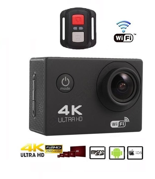 Camara Deportiva Accion 4k Ultra Hd Wifi Cont.sumergible 30m