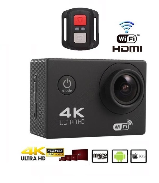 Camara Deportiva Accion 4k Ultra Hd Wifi HDMI Cont.sumergible 30m