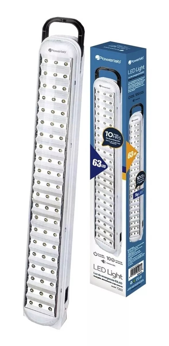Lampara Emergencia 10 Horas De Luz, 63 Led, Recargable